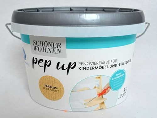 Schöner Wohnen Pep up Renovierfarbe für Kindermöbel und Spielzeug 1 l farblos von Schöner Wohnen