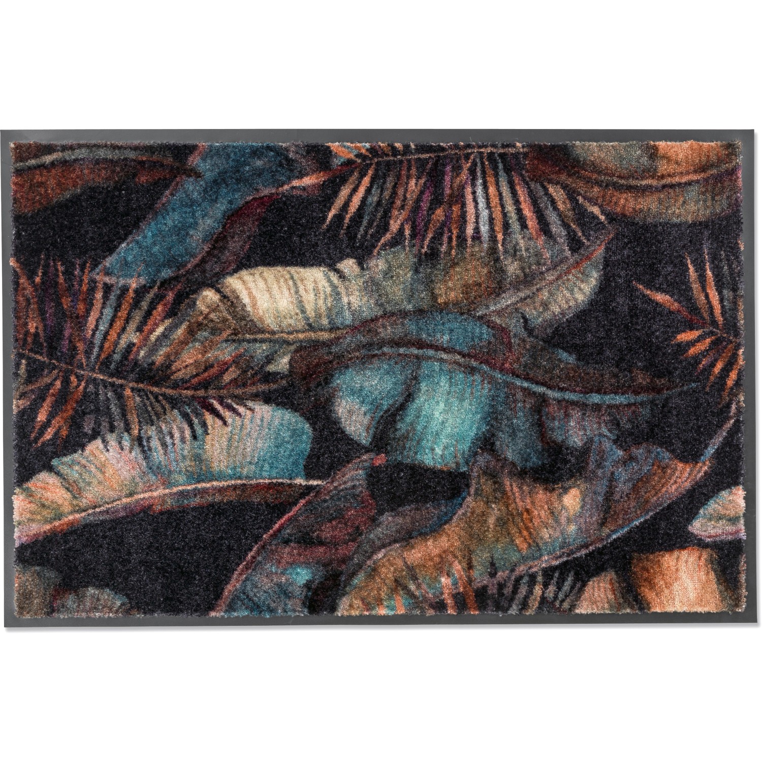 Schöner Wohnen Sauberlaufmatte Miami Jungle 50 cm x 70 cm Anthrazit von Schöner Wohnen