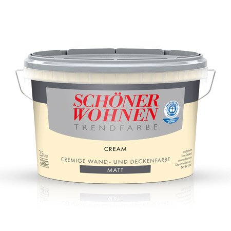Schöner Wohnen Trend Wandfarbe matt Cream 2,5L von Schöner Wohnen