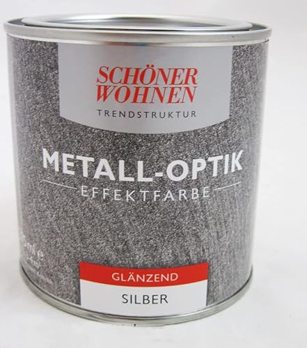 Schöner Wohnen Trendstruktur- Metall-Optik - Effektfarbe Silber glänzend 375 ml von Schöner Wohnen