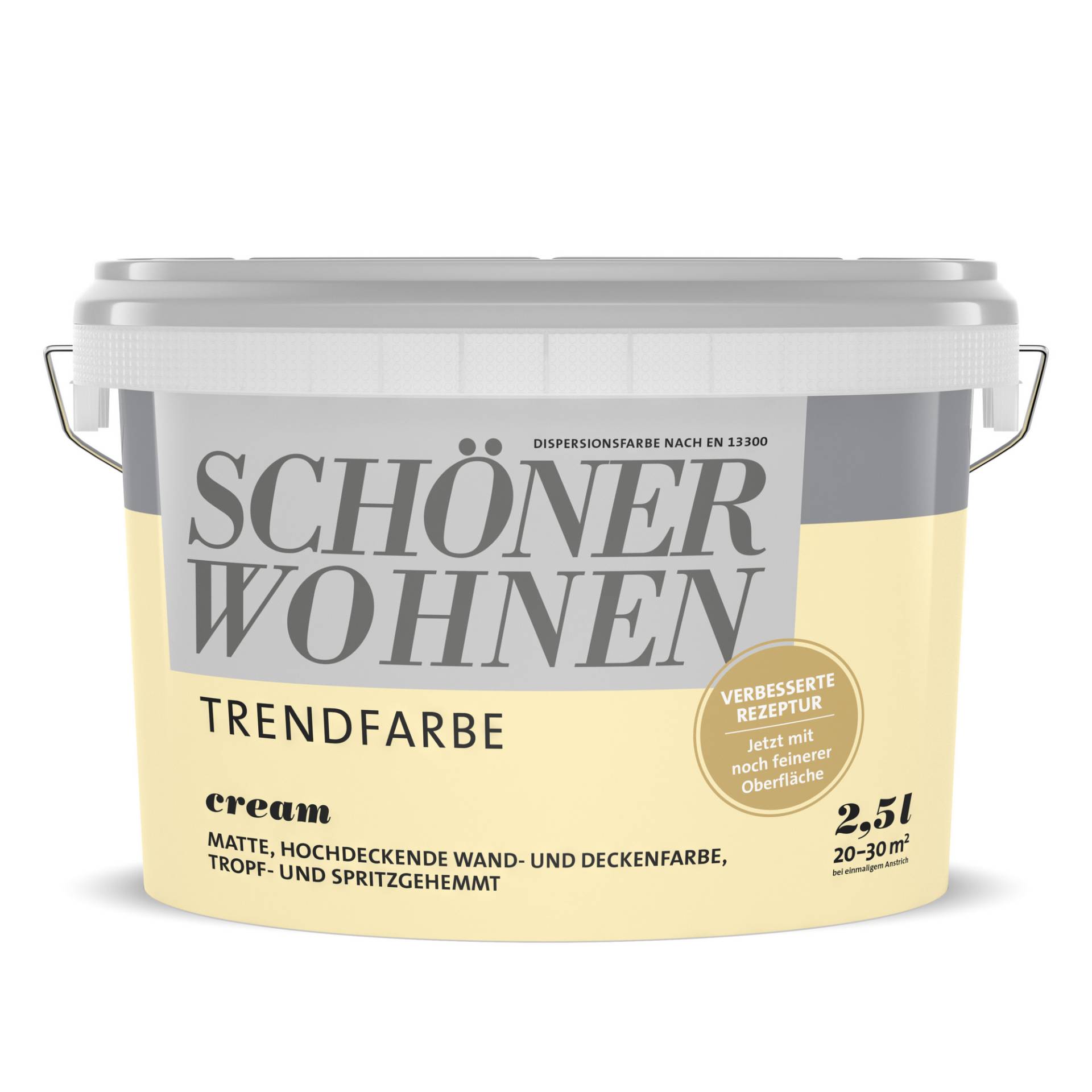 Schöner Wohnen Farbe Trendfarbe 'Cream' cremebeige matt 2,5 l von Schöner Wohnen Farbe