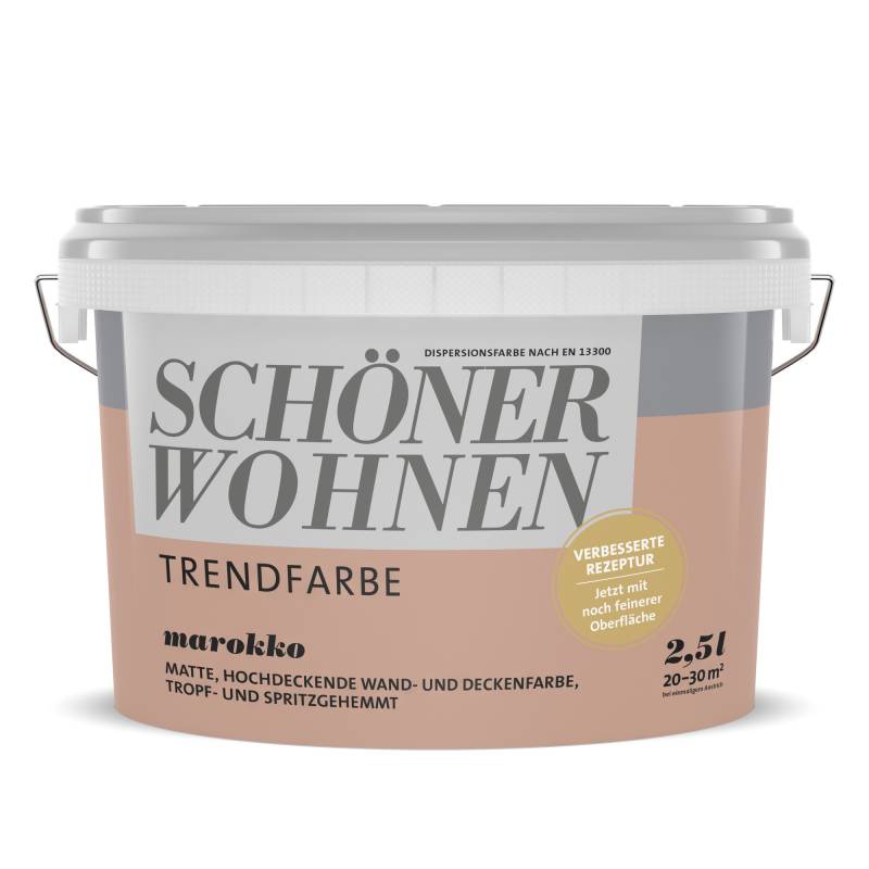 Schöner Wohnen Farbe Trendfarbe 'Marokko' terrakottafarben matt 2,5 l von Schöner Wohnen Farbe