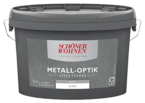 Trendstruktur - Metall-Optik Effektfarbe Silber matt 1 l von Schöner Wohnen