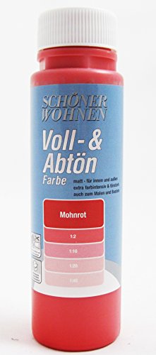 Voll- und Abtönfarbe Mohnrot 250 ml von Schöner Wohnen