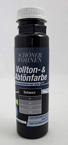 Voll- und Abtönfarbe schwarz 250 ml von Schöner Wohnen