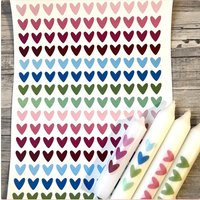 Kerzenfolie Herzen Bunt, A4, Wasserschiebefolie, Kerzentattoo, Kerzensticker, Tattoofolie, Herzen Farbig, Liebe, -Weitere Im Shop Kerzenfolie Herzen Bunt, A4, Wasserschiebefolie, Kerzentattoo, Kerzensticker, Tattoofolie, Herzen Farbig, Liebe, -Weitere Im Shop von SchoenigkeitenShop