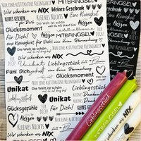 Kerzenfolie Kleines Nichts, Weiß O. Schwarz, A4, Wasserschiebefolie, Kerzentattoo, Kerzensticker, Tattoofolie, Mitbringsel, Geschenk, Nix von SchoenigkeitenShop