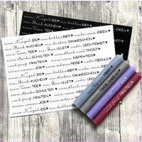 Kerzenfolie Nimm Dir...4 - Begriffe, Für Lange Stabkerzen, Weiß O. Schwarz, A4, Wasserschiebefolie, Kerzentattoo -Weitere Im Shop von SchoenigkeitenShop