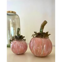 Kürbisse Handgefertigt in Rosa, Orange Und Grün, Kürbis Aus Keramik, Ideal Für Herbstdekoration, Einzigartige Geschenkidee Tischdeko von Schoenliebchen