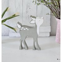 Großes Rehsalbeigrün Holzhandmadeholzdekoration von Schoenstoff