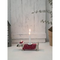 Kerzendackel L Holz Rot Kerzenhalter Handmade Weihnachten Dackel Kerzendackel L Holz Rot Kerzenhalter Handmade Weihnachten Dackel von Schoenstoff