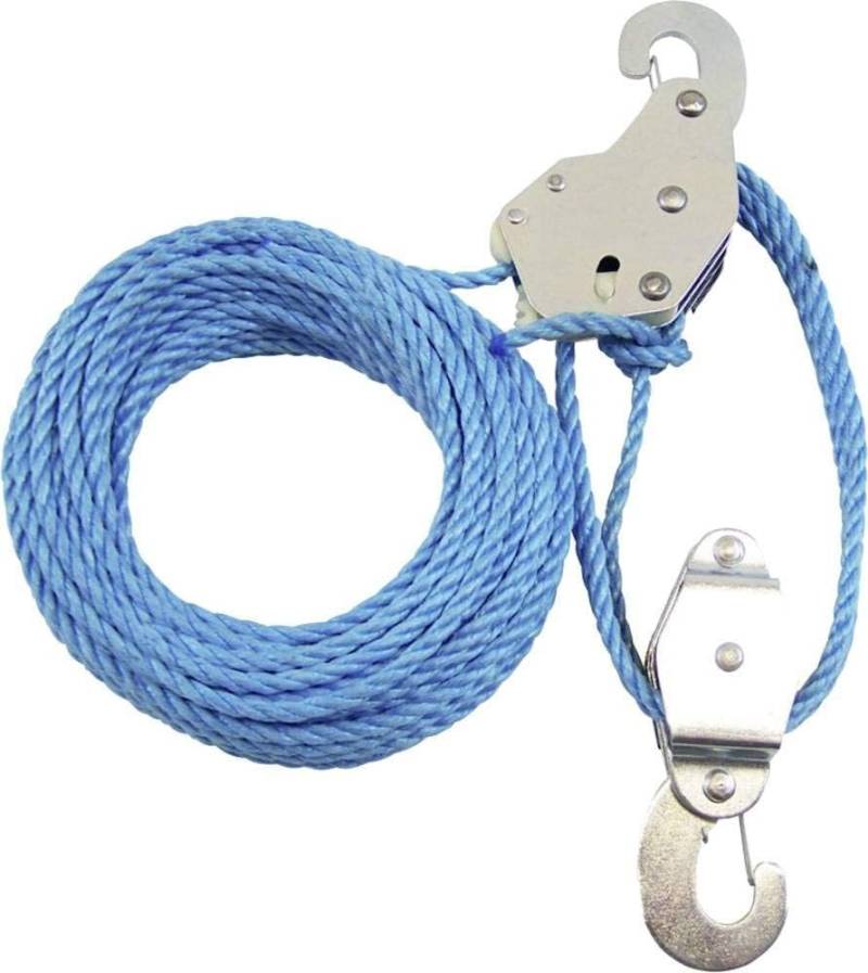 Schoerken Flaschenzug Seilzug 220kg Mit Seilbremse Polypropylen Seil Universal B-Ware von Schoerken