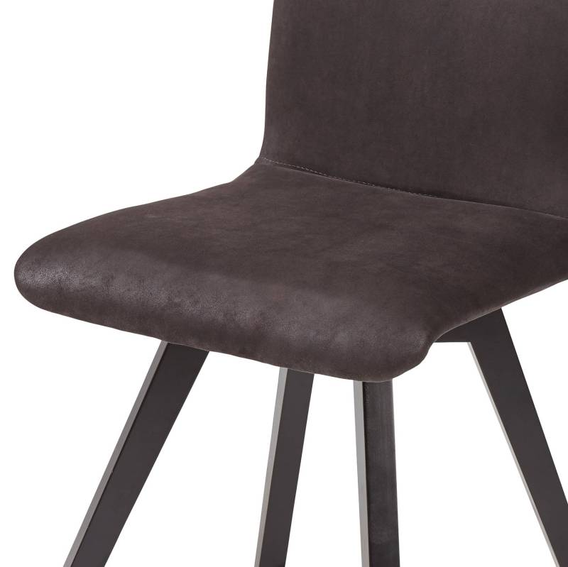 home24 Esszimmerstuhl Karla II 2er-Set 48 x 92 x 56cm Braun/Braun von home24