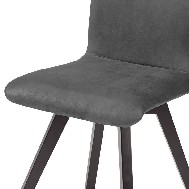 home24 Esszimmerstuhl Karla II 2er-Set 48 x 92 x 56cm Grau/Anthrazit von home24