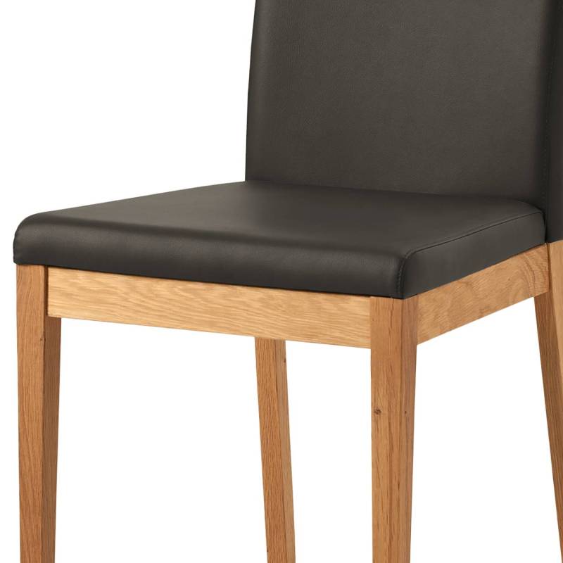 home24 Esszimmerstuhl Palma 2er-Set 47 x 95 x 56cm Grau/Anthrazit von home24