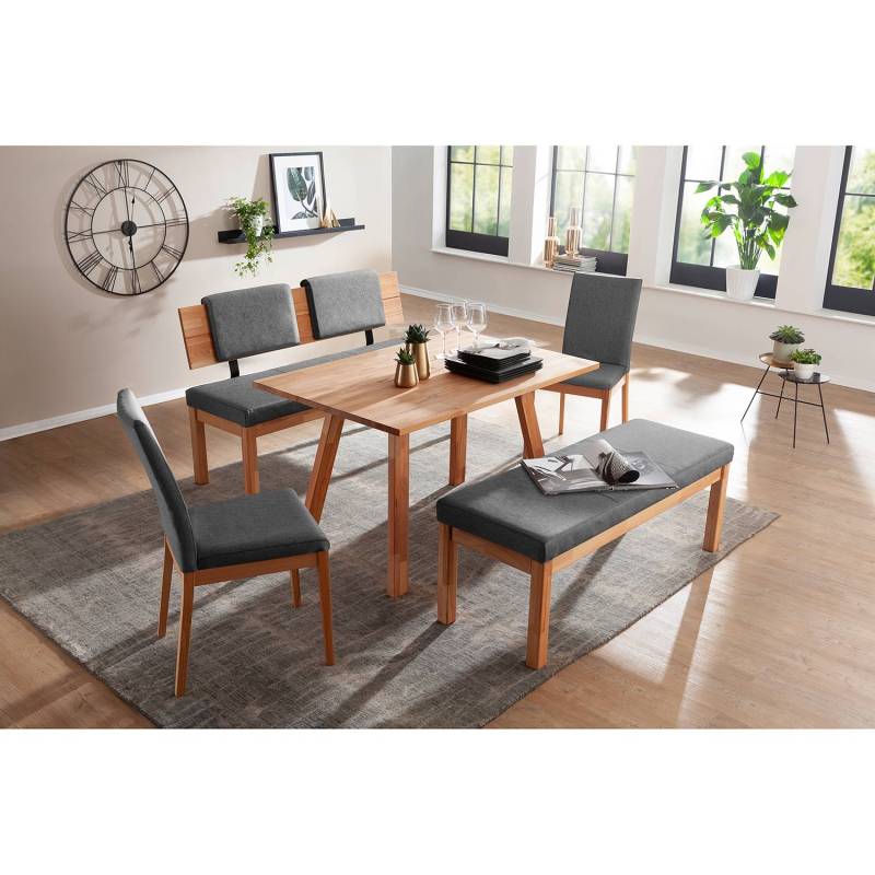 home24 Polsterstuhl II 2er-Set 45 x 94 x 59cm Grau von home24