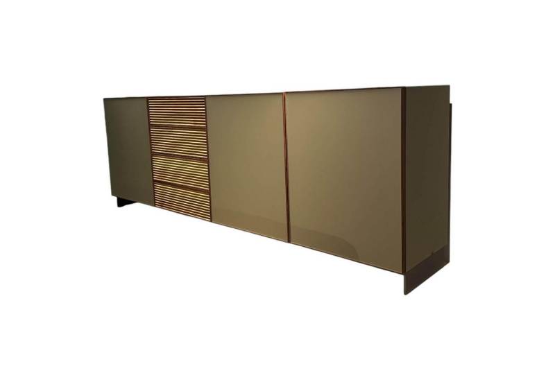 Scholtissek Sideboard Sideboard Tratum Knorrige Eiche Massiv Floatglas Matt 137 von Scholtissek