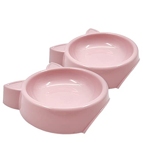 Trendige Katzennapf - 2 Stück - Langlebig - für Futter und Wasser (Blush Pink) von Schone