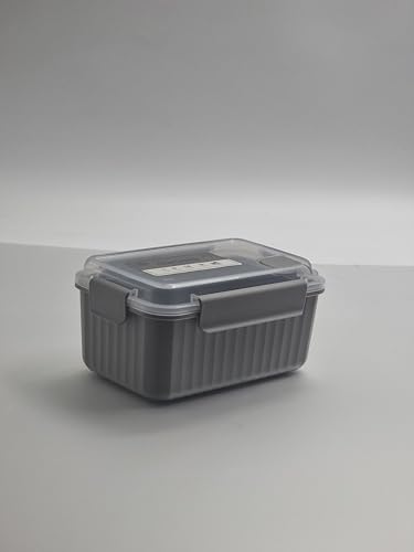 schone Gerippter Frischhaltedose mit Clip-Verschluss, 960 ml Fassungsvermögen, luftdichter Deckel mit Lüftungsschlitz, gefriergeeignet, mikrowellen- und spülmaschinenfest, BPA-frei, natürlich von Schone