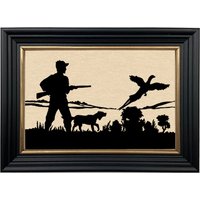 Jagd Fasan Gerahmt Papierschnitt Silhouette, Jagdhütte, Hütte, Manneshöhle, Höhle, Büro, Wandkunst, Dekor Jagd Fasan Gerahmt Papierschnitt Silhouette, Jagdhütte, Hütte, Manneshöhle, Höhle, Büro, Wandkunst, Dekor von SchoonerBayCo