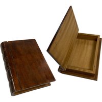 Überlieferung 10 "Braun Kunstleder Holz Hohl Buch Tresor, Bücherbox, Geheimes Aufbewahrungsbuch, Geschenkbox, Buch-Liebhaber-Geschenk, Geschenk von SchoonerBayCo