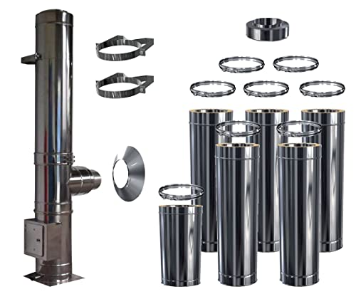 Edelstahlschornstein Schornstein Bausatz doppelwandig DW 150 Höhe 6,7 m 0,5 mm Edelstahlschornstein Schornstein Bausatz doppelwandig DW 150 Höhe 6,7 m 0,5 mm von Schornstein-Zentrallager