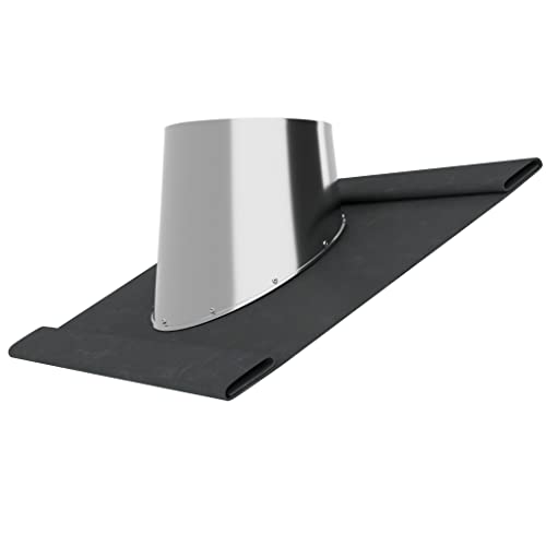 Schornstein Dachdurchführung inklusive Wetterkragen in allen Neigungen und Durchmessern (Außendurchmesser Ø200mm, 31-45° Edelstahl mit Blei) von Schornstein-es