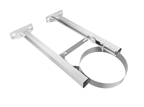 Schornstein Wandhalterung - Verstellbarer Wandhalter aus Edelstahl in allen Durchmessern und Wandabständen (Außendurchmesser Ø200mm, Wandabstand 350-520mm) von Schornstein-es