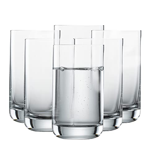SCHOTT ZWIESEL Allround Becher Simple (6er-Set), geradliniges Trinkglas für Wasser oder Saft, spülmaschinenfeste Tritan-Kristallgläser, Made in Germany (Art.-Nr. 123661) von Schott Zwiesel