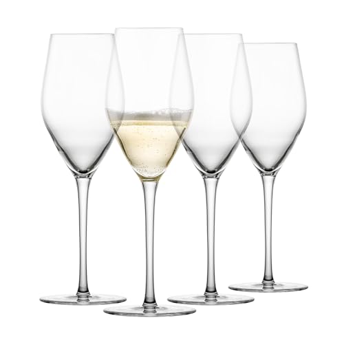 SCHOTT ZWIESEL Sektglas Bar Special (4er-Set), formschöne Sektgläser mit Moussierpunkt, spülmaschinenfeste Tritan-Kristallgläser, Made in Germany (Art.-Nr. 123625) von Schott Zwiesel