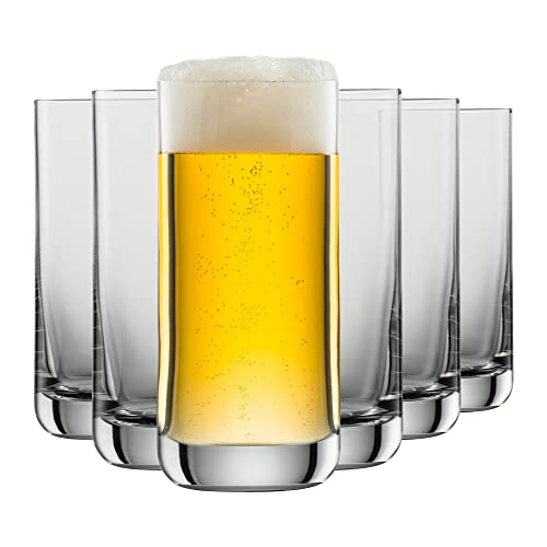 Schott Zwiesel Bierbecher Simple 0,2 l (6er-Set), geradliniges Bierglas für Pils, spülmaschinenfeste Tritan-Kristallgläser, Made in Germany (Art.-Nr. 123663) von Schott Zwiesel