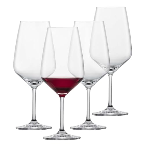 Schott Zwiesel Bordeaux Rotweinglas Tulip (4er-Set), zeitlose Bordeauxgläser für Rotwein, spülmaschinenfeste Tritan-Kristallgläser, Made in Germany (Art.-Nr. 123607) von Schott Zwiesel