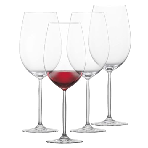 SCHOTT ZWIESEL Bordeauxpokal Rotweinglas Muse (4er-Set), edle Bordeauxgläser für Rotwein, spülmaschinenfeste Tritan-Kristallgläser, Made in Germany (Art.-Nr. 123669) von Schott Zwiesel