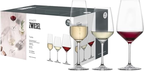 Schott Zwiesel Premium Box Tulip (18er-Set), zeitlose Weingläser und Sektgläser im Set, spülmaschinenfeste Tritan-Kristallgläser, Made in Germany (Art.-Nr. 124136) von Schott Zwiesel