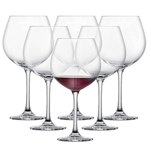 Schott Zwiesel Rotweinglas Burgunderpokal Classico (6er-Set), klassische Burgundergläser für Rotwein, spülmaschinenfeste Tritan-Kristallgläser, Made in Germany (Art.-Nr. 123655) von Schott Zwiesel