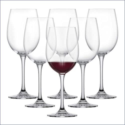 SCHOTT ZWIESEL Rotweinglas Classico (6er-Set), klassische Kristallgläser für Rotwein oder Wasser, spülmaschinenfeste Tritan-Weingläser, Made in Germany (Art.-Nr. 123652) von Schott Zwiesel