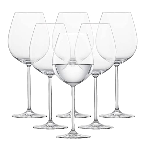 SCHOTT ZWIESEL Rotweinglas Diva (6er-Set), klassische Weingläser für Rotwein oder Wasser, spülmaschinenfeste Tritan-Kristallgläser, Made in Germany (Art.-Nr. 104096) von Schott Zwiesel