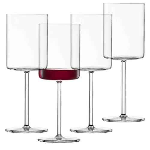 SCHOTT ZWIESEL Rotweinglas Modo (4er-Set), geradlinige Weingläser für Rotwein, spülmaschinenfeste Tritan-Kristallgläser, Made in Germany (Art.-Nr. 119899) von Schott Zwiesel