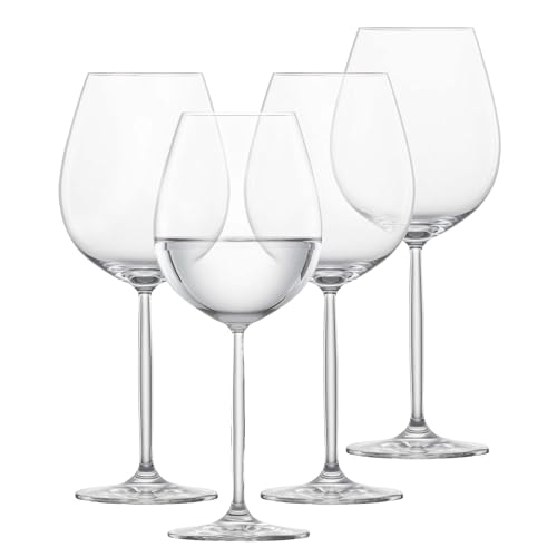 SCHOTT ZWIESEL Rotweinglas Muse (4er-Set), klassische Kristallgläser für Rotwein oder Wasser, spülmaschinenfeste Tritan-Weingläser, Made in Germany (Art.-Nr. 123667), Farblos von Schott Zwiesel