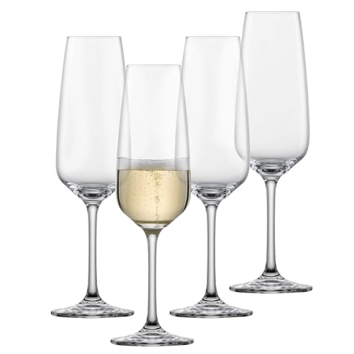 Schott Zwiesel Sektglas Tulip (4er-Set), zeitlose Champagner Gläser mit Moussierpunkt, spülmaschinenfeste Tritan®-Kristallgläser, Made in Germany (Art.-Nr. 123610) von Schott Zwiesel