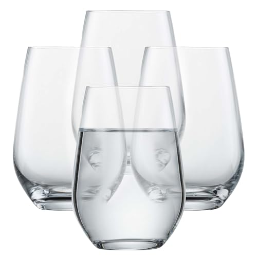 SCHOTT ZWIESEL Wasserglas Forté (4er-Set), vielseitig einsetzbare Trinkbecher, spülmaschinenfeste Tritan-Kristallgläser, Made in Germany (Art.-Nr. 123618), Klar, Kristall von Schott Zwiesel