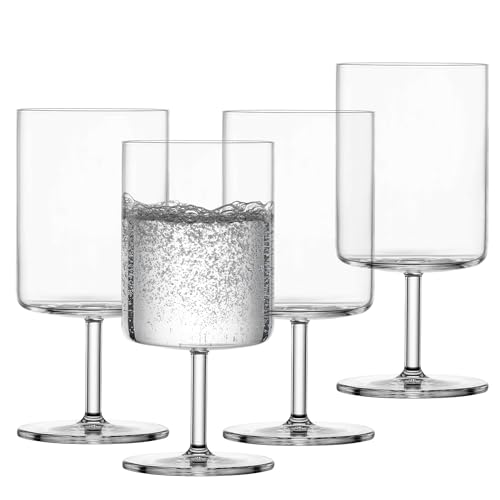 SCHOTT ZWIESEL Wasserglas Modo (4er-Set), vielseitig einsetzbare Gläser mit modernem Design, spülmaschinenfeste Tritan-Kristallgläser, Made in Germany (Art.-Nr. 119902) von Schott Zwiesel