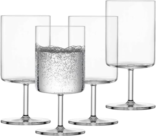 SCHOTT ZWIESEL Wasserglas Modo (4er-Set), vielseitig einsetzbare Gläser mit modernem Design, spülmaschinenfeste Tritan-Kristallgläser, Made in Germany (Art.-Nr. 119902) von Schott Zwiesel