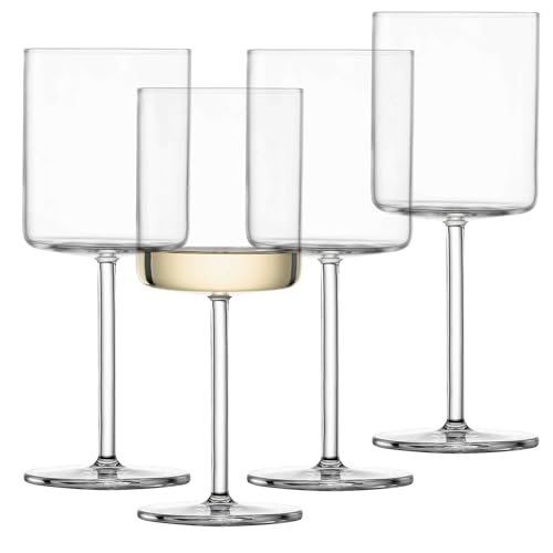 SCHOTT ZWIESEL Weißweinglas Modo (4er-Set), geradlinige Weingläser für Weißwein, spülmaschinenfeste Tritan-Kristallgläser, Made in Germany (Art.-Nr. 119900) von Schott Zwiesel