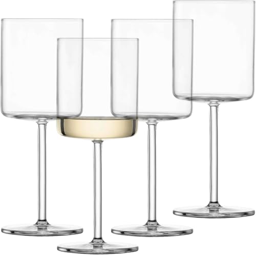 SCHOTT ZWIESEL Weißweinglas Modo (4er-Set), geradlinige Weingläser für Weißwein, spülmaschinenfeste Tritan-Kristallgläser, Made in Germany (Art.-Nr. 119900) von Schott Zwiesel