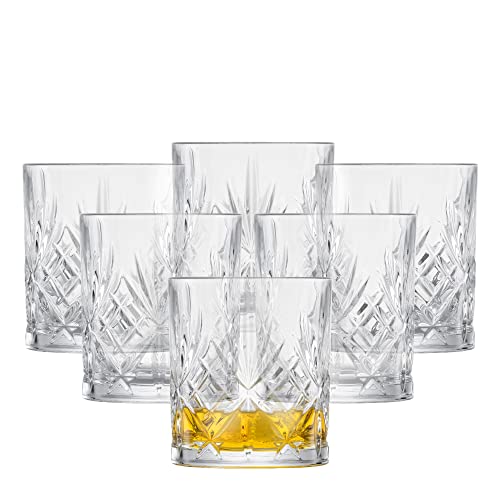 SCHOTT ZWIESEL Whiskyglas Show (6er-Set), anmutige Tumbler für Whisky mit Relieff, spülmaschinenfeste Kristallgläser (Art.-Nr. 121553) von Schott Zwiesel