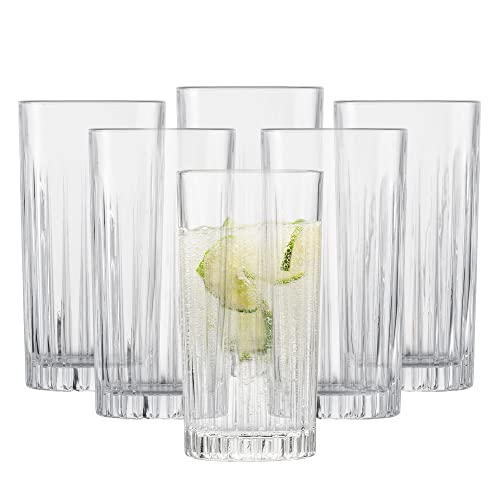 SCHOTT ZWIESEL Longdrinkglas Stage (6er-Set), Trinkglas für Longdrinks mit Relieff, spülmaschinenfeste Kristallgläser (Art.-Nr. 121556) von Schott Zwiesel