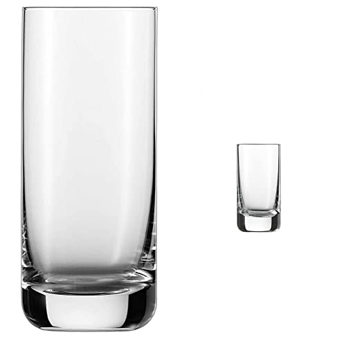 Schott Zwiesel 140361 Convention Longdrinkglas, 0.37 L, 6 Stück & Convention Schnapsglas, Glas, transparent, 6 Stück (1er Pack), 6 von Schott Zwiesel
