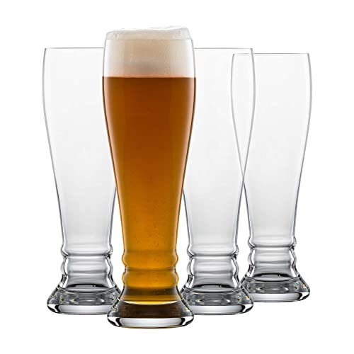 SCHOTT ZWIESEL Weizenbierglas Bavaria Beer Basic 0,5 l (4er-Set), formschöne Weizengläser für Weizenbier, spülmaschinenfeste Tritan-Kristallgläser, Made in Germany (Art.-Nr. 130004) von Schott Zwiesel