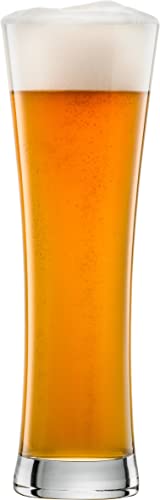 SCHOTT ZWIESEL Weizenbierglas Beer Basic 0,5 l (4er-Set), geradlinige Weizengläser für Weizenbier, spülmaschinenfeste Tritan-Kristallgläser, Made in Germany (Art.-Nr. 130007) von Schott Zwiesel